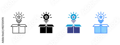 Inspiration icon set multiple style collection