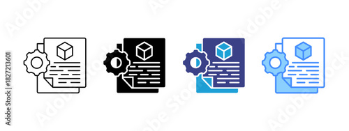 Product Management icon set multiple style collection