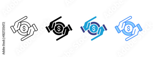 Save icon set multiple style collection