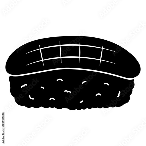 squid sushi nigiri illustration