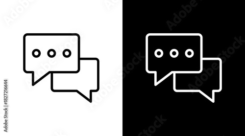 Chat With Icon Set Design