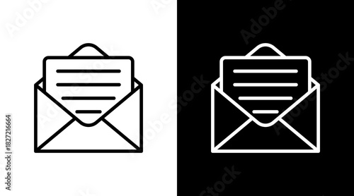 Letter With Icon Set Design