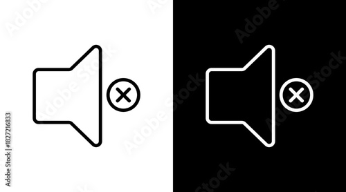 Mute With Icon Set Design