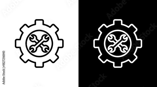 Settings With Icon Set Design