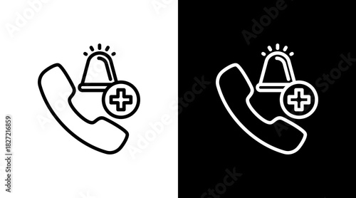 Emergency Contact With Icon Set Design