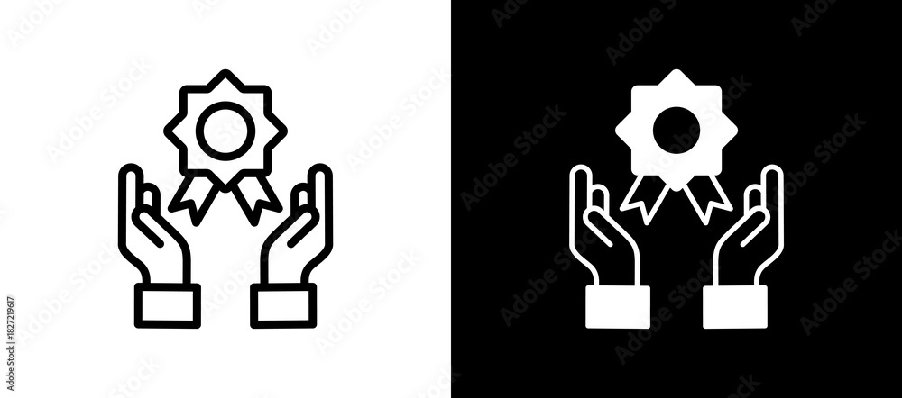 Obraz premium Model Practices blackwhite icon