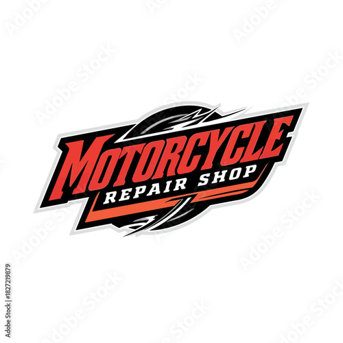 Motorcycle Repair Shop Logo Very Cool