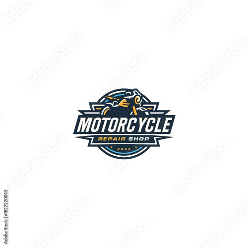 Motorcycle Repair Shop Logo Very Cool