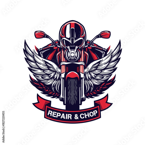 Motorcycle Repair Shop Logo Very Cool