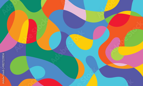Colorfull abstract organic shapes composition for background