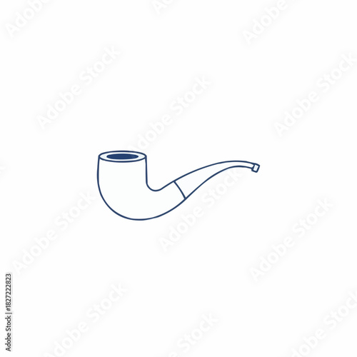 Smoking pipe illustration on white background