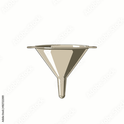 Funnel illustration on white background