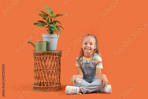 Cute little girl with house...