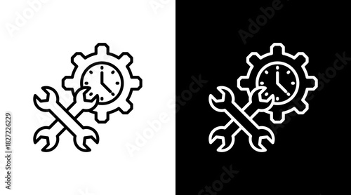 Service With Icon Set Design