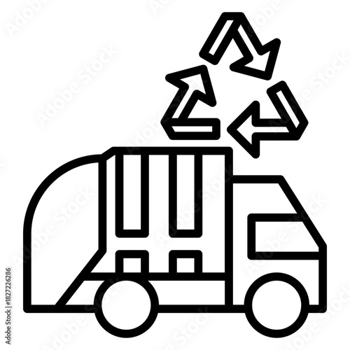 Trash truck icon