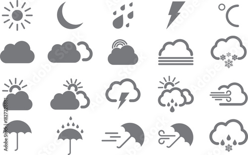 set of weather icons