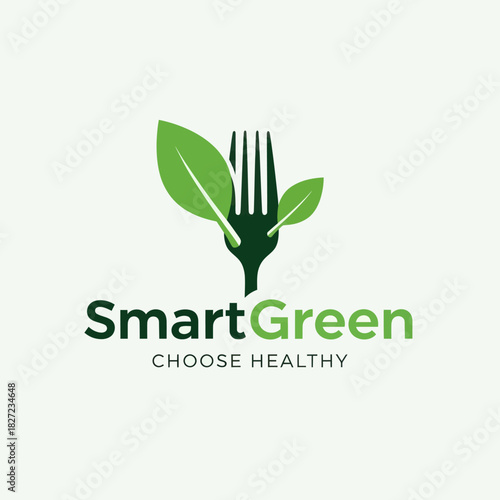 Smart Green logo with fork and leaves representing healthy food choices.