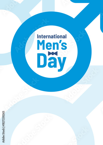 Poster of international men’s day. simple  minimal, men sign.