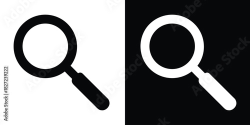 magnifying glass silhouette, magnifying glass icon vector