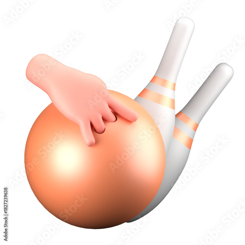 bowling ball in hand