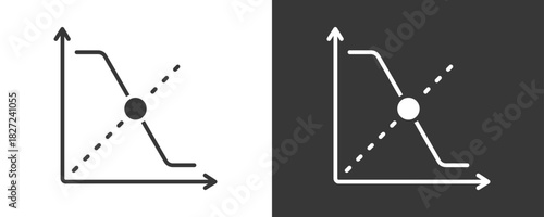 Break Event Point Icon Set Vector Collection Isolated In Black And White