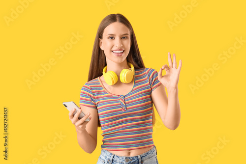 Beautiful young woman with ...