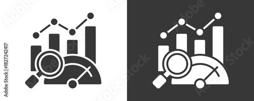 Analysis Icon Set Vector Collection Isolated In Black And White
