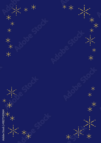 キラキラ舞う夜、背景あしらい_A版比率｜Sparkling Night Background (A-size Ratio)