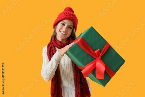 Teenage girl with Christmas...