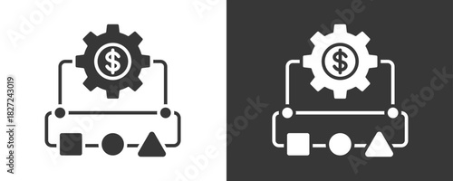 Financial Icon Set Vector Collection Isolated In Black And White