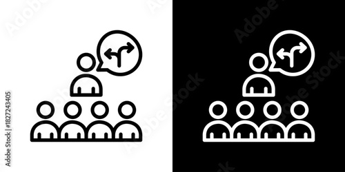 Guidance Icon Vector Illustration. Fresh Line Design Built For Creative Flexibility In Light And Dark Versions.