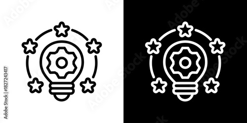 Innovation Icon Vector Illustration. Fresh Line Design Built For Creative Flexibility In Light And Dark Versions.