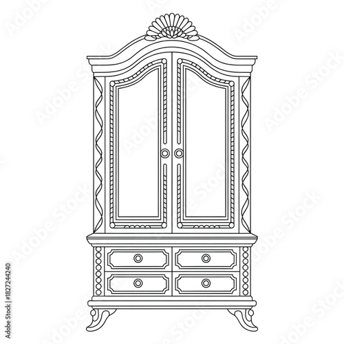 “Jewelry Armoire coloring page 
