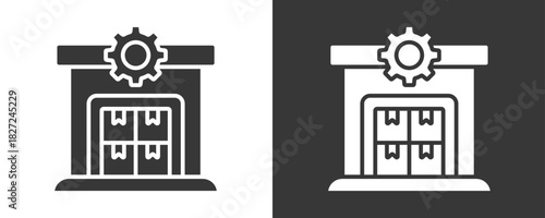 Inventory Icon Set Vector Collection Isolated In Black And White