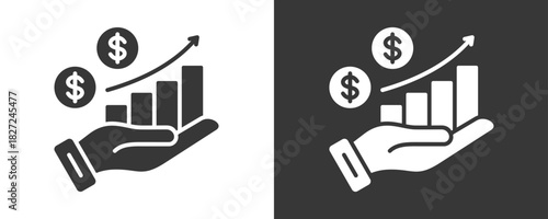 Revenue Icon Set Vector Collection Isolated In Black And White