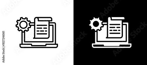 Coding Process blackwhite icon