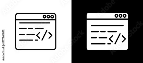 Coding blackwhite icon