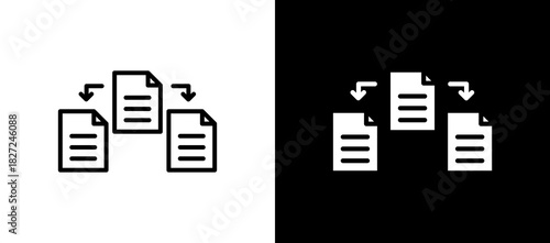 Data Sharing blackwhite icon