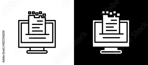 Data Hosting blackwhite icon