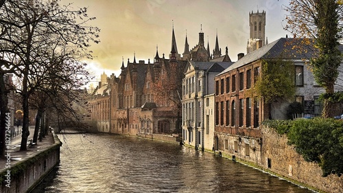 Canal in Bruges, Belgium