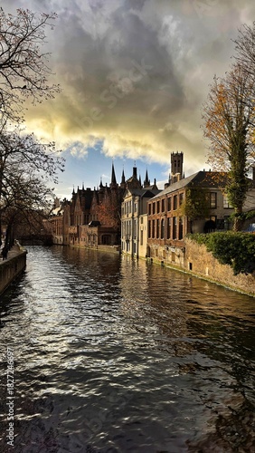 Canal in Bruges, Belgium