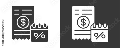Tax Icon Set Vector Collection Isolated In Black And White