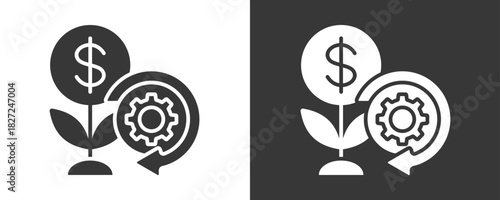 Roi Icon Set Vector Collection Isolated In Black And White
