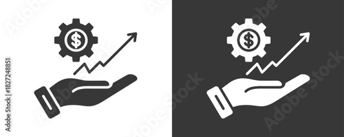 Financial Icon Set Vector Collection Isolated In Black And White
