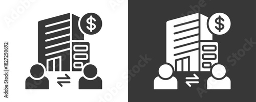 Equity Icon Set Vector Collection Isolated In Black And White
