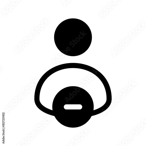 Block User Icon Vector Symbol Design Illustration