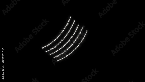  white  color claw effect animated animal scratch effect flaming scratch light effect 4k neon fire scratch looping ,fire slash effect on black background