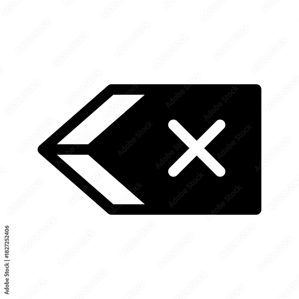 Obraz premium Delete Icon Vector Symbol Design Illustration