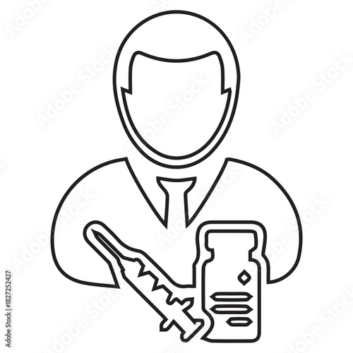 Medical vaccination icon