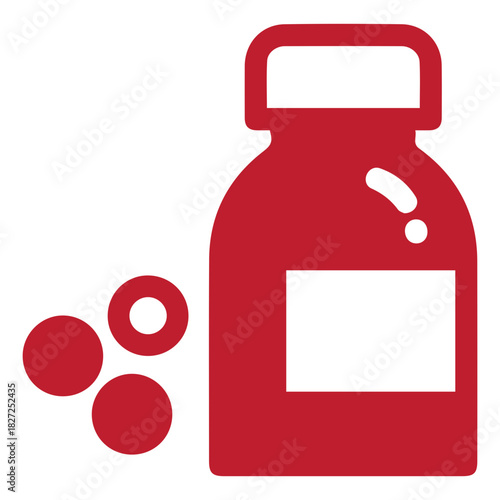 Pill Bottle and Tablets Icon